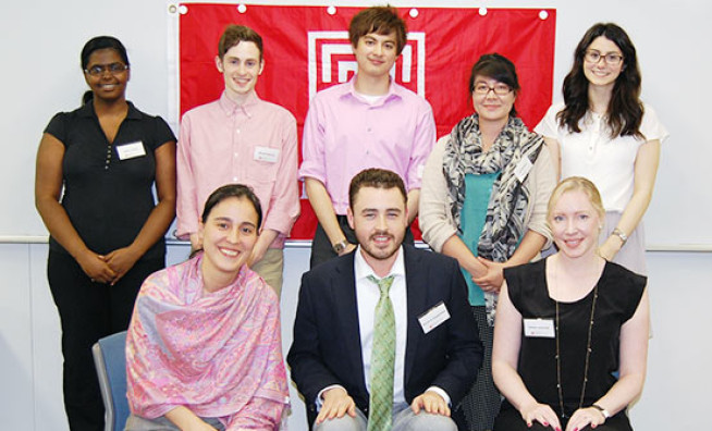 Photo:U.S. TUJ students who received the Freeman Foundation grant (back row) and TUJ graduates who mentor them.