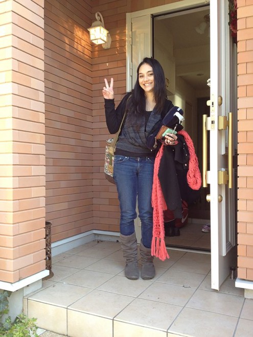 Photo: Aaren at her host family house