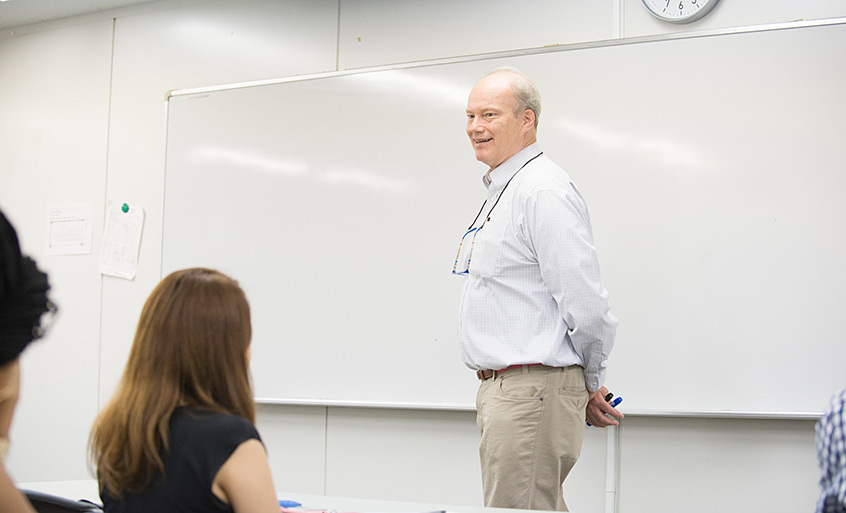 Professor Kingston teaching in a class