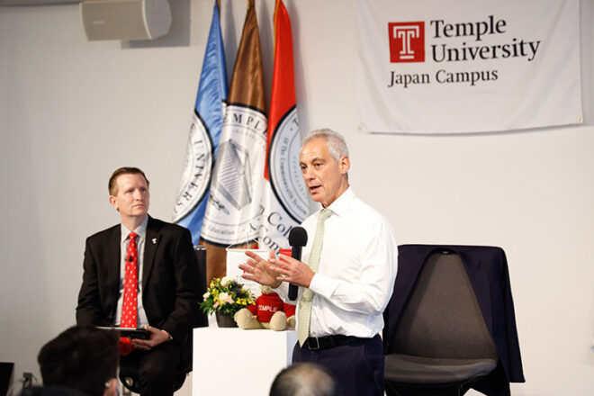 Ambassador Emanuel and TUJ Dean Wilson