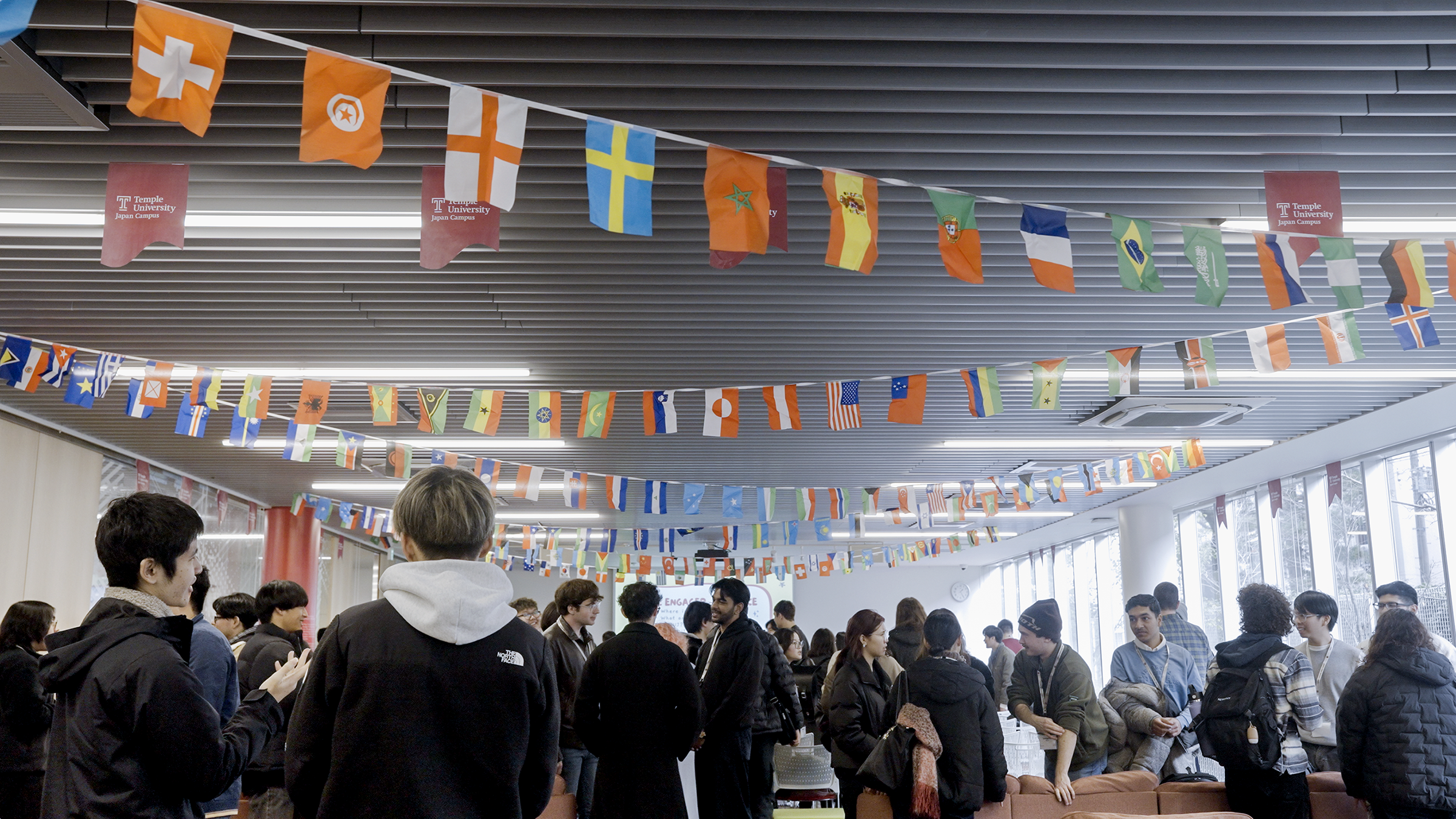 New students gather at TUJ's student lounge, Parliament, during the Welcome Week, held during the week of Jan 5, 2026