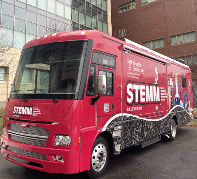 Temple University’s STEMM bus, an initiative led by Dr. Klein