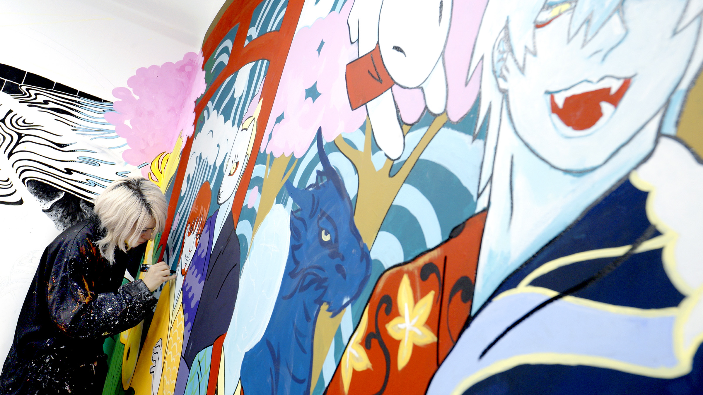 the main wall of a hotel in Tokyo’s Nihonbashi district