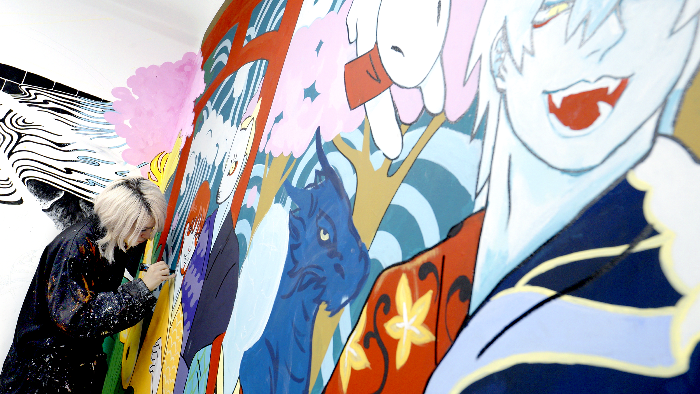 the main wall of a hotel in Tokyo’s Nihonbashi district